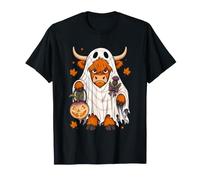Scottish Highland Cow Ghost Halloween Spooky T-Shirt