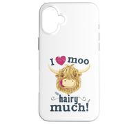 Scottish Highland Cow Loves You Hairy Much Case for iPhone 16 Plus