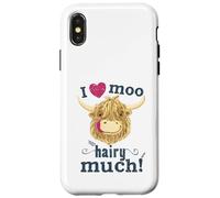 Scottish Highland Cow Loves You Hairy Much Case for iPhone X/XS