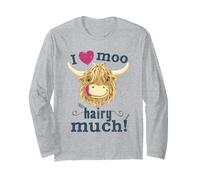 Scottish Highland Cow Loves You Hairy Much Long Sleeve T-Shirt