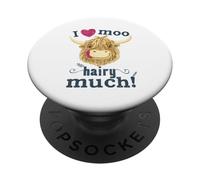 Scottish Highland Cow Loves You Hairy Much PopSockets Adhesive PopGrip
