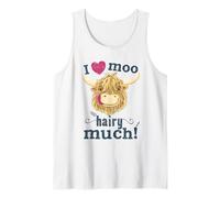Scottish Highland Cow Loves You Hairy Much Tank Top