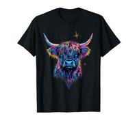Scottish Highland Cow Messy Bun Scottish Highlander Cow Value Graphic T-Shirt