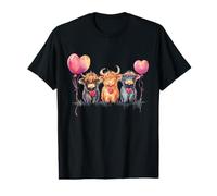 Scottish Highland Cow Messy Bun Scottish Highlander Cow Value Graphic T-Shirt