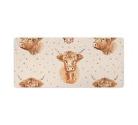 Scottish Highland Cow Non-Slip Mouse Pads Funny Desk Mat Rubber Laptop Writing Mat for Gamer Office Home 40x90cm