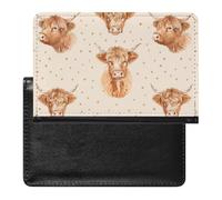 Scottish Highland Cow Passport Holder Cover Wallet Slim Passport Protector Card Holder Travel Accessories