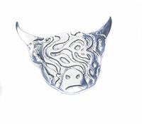 Scottish Highland Cow Pewter Brooch