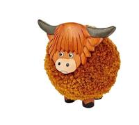 Scottish Highland Cow Pom Pom Ornament