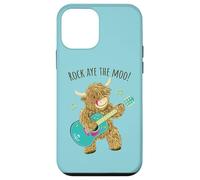 Scottish Highland Cow Says "Rock Aye The Moo!" Case for iPhone 12 mini
