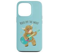 Scottish Highland Cow Says "Rock Aye The Moo!" Case for iPhone 13 Pro