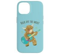 Scottish Highland Cow Says "Rock Aye The Moo!" Case for iPhone 14