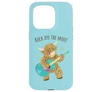 Scottish Highland Cow Says "Rock Aye The Moo!" Case for iPhone 15 Pro