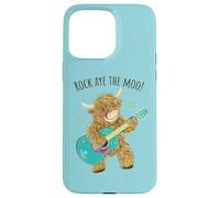Scottish Highland Cow Says "Rock Aye The Moo!" Case for iPhone 15 Pro Max