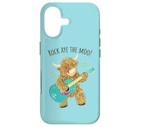 Scottish Highland Cow Says "Rock Aye The Moo!" Case for iPhone 17
