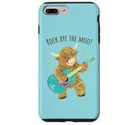 Scottish Highland Cow Says "Rock Aye The Moo!" Case for iPhone 7 Plus/8 Plus