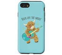 Scottish Highland Cow Says "Rock Aye The Moo!" Case for iPhone SE (2020) / 7/8