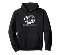 Scottish Highland Cow Scotland Coat Arms Rugby Pullover Hoodie
