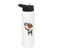 Scottish Highland Cow Scotland Flag Highlander Cow Stainless Steel Insulated Water Bottle