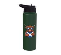 Scottish Highland Cow Scotland Flag Highlander Cow Stainless Steel Insulated Water Bottle