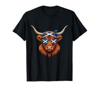 Scottish Highland Cow Scotland Flag Highlander Cow T-Shirt