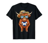 Scottish Highland Cow Scotland Flag Highlander Cow T-Shirt