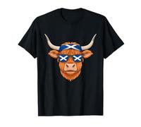 Scottish Highland Cow Scotland Flag Highlander Cow T-Shirt