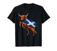 Scottish Highland Cow Scotland Flag Highlander Cow T-Shirt