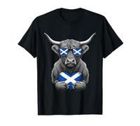 Scottish Highland Cow Scotland Flag Highlander Cow T-Shirt