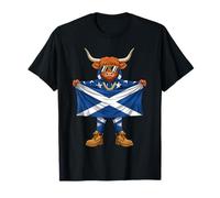 Scottish Highland Cow Scotland Flag Highlander Cow T-Shirt
