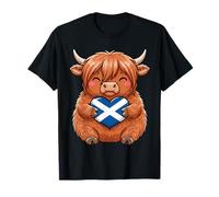 Scottish Highland Cow Scotland Flag Highlander Cow T-Shirt