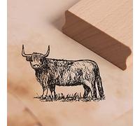 Scottish Highland Cow Stamp Approx. 48 x 33 mm