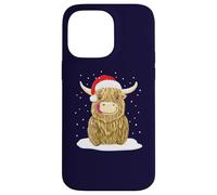 Scottish Highland Cow Standing In The Christmas Snow Case for iPhone 14 Pro Max