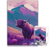 Scottish Highland Cows 1000 Piece Adult Puzzles Interactive Educational Skill Game Great Meaningful Gift Idea Size 38x52cm