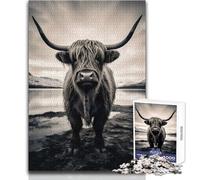 Scottish Highland Cows 1000 Piece Adult Puzzles Interactive Educational Skill Game Great Meaningful Gift Idea Size 38x26cm