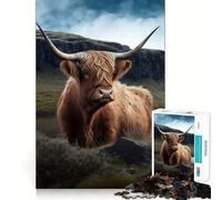Scottish Highland Cows 1000 Piece Jigsaw Puzzles for Teenagers Intellect Toy Family Time Quality Cut Unique Gift (50x75cm)