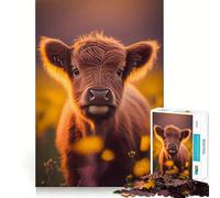 Scottish Highland Cows Jigsaw Puzzles for Teenagers 1000 Piece Wise Think Toy Gentle Leisure Tight Cut Santa Wish List (38x52cm)