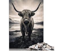 Scottish Highland Cows Puzzle Creative Games Premium Cardboard Jigsaw Puzzle for Women Men Birthday Present 1000pcs (75x50cm)