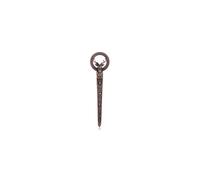 Scottish Highland Stag Celtic Knot & Thistle Chocolate Bronze Pewter Kilt Pin