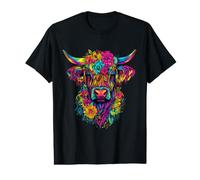 Scottish Highlander Cow Messy Bun Scottish Highland Cow Value Graphic T-Shirt