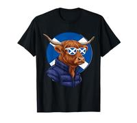 Scottish Highlander Cow Scotland Flag Highland Cow T-Shirt