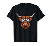 Scottish Highlander Cow Scotland Flag Highland Cow T-Shirt