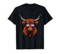 Scottish Highlander Cow Scotland Flag Highland Cow T-Shirt