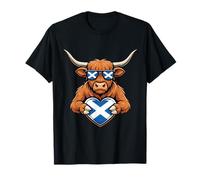 Scottish Highlander Cow Scotland Flag Highland Cow T-Shirt