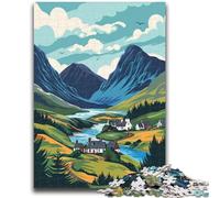 Scottish Highlands Jigsaw Puzzles for Adults 1000 Jigsaws, Family Entertainment Toys Is Ideal As A Gift for The Whole Family 1000pcs (26x38cm)