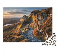 Scottish Highlands Recycled Paper Jigsaw Puzzle 1000 Piece Mountain Trail Memory Improvement Party Game 38x26cm/1000pcs
