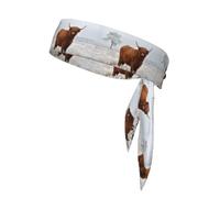 Scottish Highlands Winter Landscape, Head Tie, Sports Headband Tie Back, Multi Sweatband for Men Women