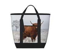 Scottish Highlands Winter Landscape,Lunch Bags Large Capacity Insulated Tote Bag For Women Men Work Picnic Travel