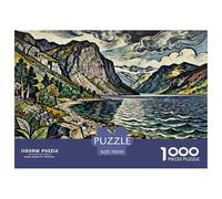 Scottish Highlands Wooden Jigsaw Puzzle Waterproof 1000 Piece Puzzles for Adults Colourful Home Decoration