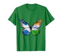 Scottish Indian Flag Butterfly T-Shirt, Men, Kelly Green, XX-Large