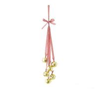 Scottish iron jingle bells with vintage style and handcrafted details delivering sound, designed for Christmas tree and home decoration during holiday seasons (42cm)